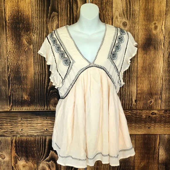 Free People Tops - Free People - Falling Water Embroidered Tunic -XS